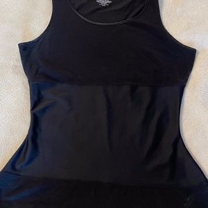 Black Boyfriend Yummie Tummie 3-Panel Shaping Tank